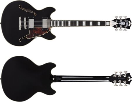 Semiakustická gitara D'Angelico Premier Mini DC Black Flake Semiakustická gitara - 6