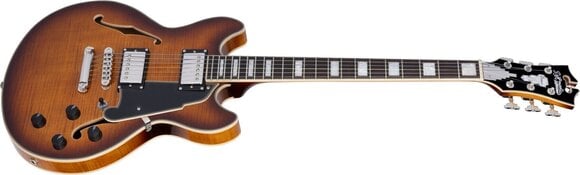 Halbresonanz-Gitarre D'Angelico Premier Mini DC Dark Iced Tea Burst Halbresonanz-Gitarre - 5