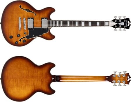 Semi-akoestische gitaar D'Angelico Premier Mini DC Dark Iced Tea Burst Semi-akoestische gitaar - 6