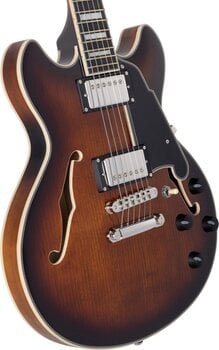 Semiakustická kytara D'Angelico Premier Mini DC Brown Burst Semiakustická kytara - 3