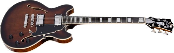 Guitare semi-acoustique D'Angelico Premier Mini DC Brown Burst Guitare semi-acoustique - 5