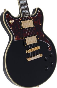 Guitare électrique D'Angelico Deluxe Brighton Solid Black Guitare électrique - 3