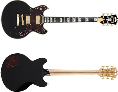 Elektrische gitaar D'Angelico Deluxe Brighton Solid Black Elektrische gitaar - 6