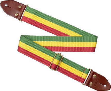 Kytarový pás Cascha CGS-CD3 Cotton Kytarový pás Rasta - 2