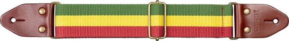 Kytarový pás Cascha CGS-CD3 Cotton Kytarový pás Rasta - 4