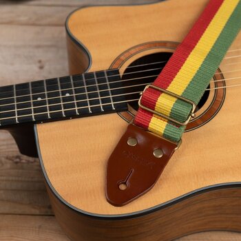 Correia têxtil para guitarra Cascha CGS-CD3 Cotton Correia têxtil para guitarra Rasta - 10