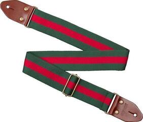 Textil gitár heveder Cascha CGS-CD5 Cotton Textil gitár heveder Green & Red - 1