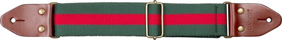 Колан за китара Cascha CGS-CD5 Cotton Колан за китара Green & Red - 4