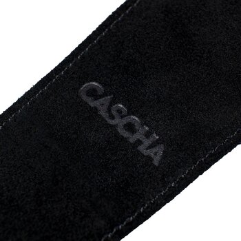 Gitárszíj Cascha CGS-SL1 Leather Standard Gitárszíj Black - 4