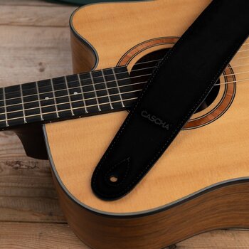 Tracolla per chitarra Cascha CGS-SL1 Leather Standard Tracolla per chitarra Black - 9