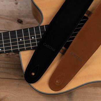 Gitárszíj Cascha CGS-SL2 Leather Standard Gitárszíj Brown - 10