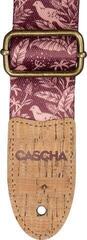Textil gitár heveder Cascha CGS-VC1 Vegan Cork Textil gitár heveder Mauve Birds - 3