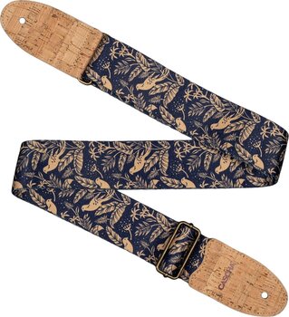 Textile guitar strap Cascha CGS-VC2 Vegan Cork Textile guitar strap Midnight Birds - 2