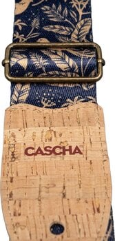 Gitarrband i textil Cascha CGS-VC2 Vegan Cork Gitarrband i textil Midnight Birds - 5