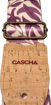 Sangle pour guitare Cascha CGS-VC4 Vegan Cork Sangle pour guitare Mauve Leaves - 5