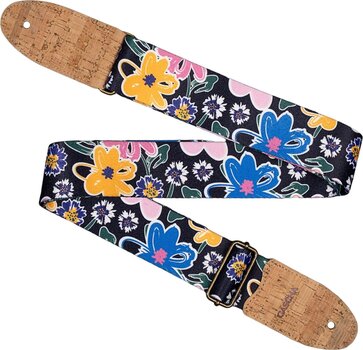 Textile guitar strap Cascha CGS-VC5 Vegan Cork Textile guitar strap Floral Sketch - 2