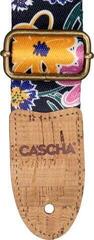 Textil gitár heveder Cascha CGS-VC5 Vegan Cork Textil gitár heveder Floral Sketch - 3