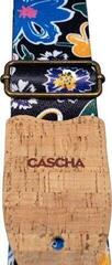 Textil gitár heveder Cascha CGS-VC5 Vegan Cork Textil gitár heveder Floral Sketch - 4