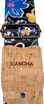 Correa de guitarra textil Cascha CGS-VC5 Vegan Cork Correa de guitarra textil Floral Sketch - 5