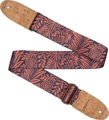 Textil gitár heveder Cascha CGS-VC7 Vegan Cork Textil gitár heveder Rose Jungle - 1