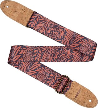 Correa de guitarra textil Cascha CGS-VC7 Vegan Cork Correa de guitarra textil Rose Jungle - 2