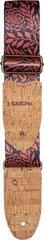 Textil gitár heveder Cascha CGS-VC7 Vegan Cork Textil gitár heveder Rose Jungle - 2