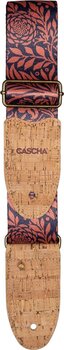 Textile guitar strap Cascha CGS-VC7 Vegan Cork Textile guitar strap Rose Jungle - 3