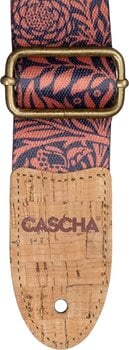 Gitarrband i textil Cascha CGS-VC7 Vegan Cork Gitarrband i textil Rose Jungle - 4