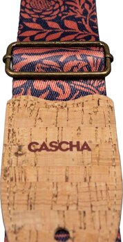 Textile guitar strap Cascha CGS-VC7 Vegan Cork Textile guitar strap Rose Jungle - 5