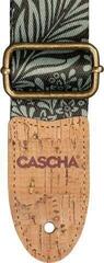 Textil gitár heveder Cascha CGS-VC8 Vegan Cork Textil gitár heveder Olive Jungle - 3