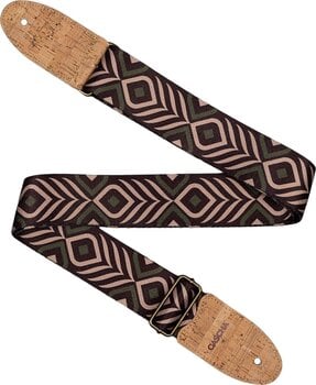 Textile guitar strap Cascha CGS-VC9 Vegan Cork Textile guitar strap Green Chevron - 2