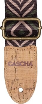 Колан за китара Cascha CGS-VC9 Vegan Cork Колан за китара Green Chevron - 4