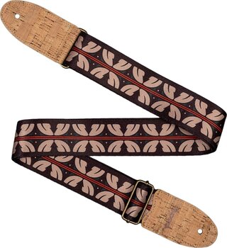 Textile guitar strap Cascha CGS-VC10 Vegan Cork Textile guitar strap Ethnic Red Stripes - 2