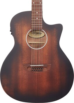 12-string Acoustic-electric Guitar D'Angelico Premier Fulton LS Aged Mahogany 12-string Acoustic-electric Guitar - 4