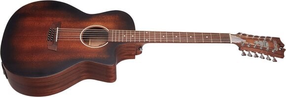 12-saitige Elektro-Akustikgitarre D'Angelico Premier Fulton LS Aged Mahogany 12-saitige Elektro-Akustikgitarre - 5