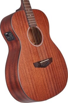 Guitarra electroacustica D'Angelico Premier Tammany LS Natural Mahogany Satin Guitarra electroacustica - 3