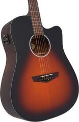 electro-acoustic guitar D'Angelico Premier Bowery LS Satin Vintage Sunburst electro-acoustic guitar - 2