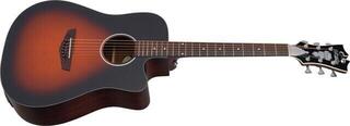 electro-acoustic guitar D'Angelico Premier Bowery LS Satin Vintage Sunburst electro-acoustic guitar - 4