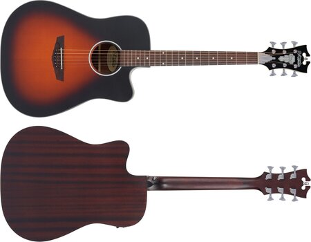 Guitare Dreadnought acoustique-électrique D'Angelico Premier Bowery LS Satin Vintage Sunburst Guitare Dreadnought acoustique-électrique - 6