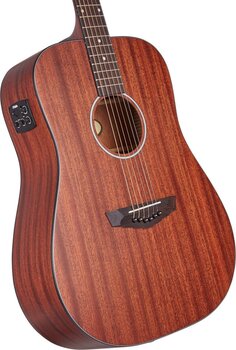 Dreadnought Elektro-Akustikgitarren D'Angelico Premier Lexington LS Natural Mahogany Satin Dreadnought Elektro-Akustikgitarren - 4