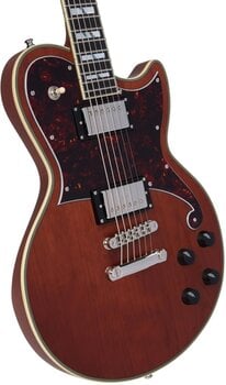 Guitarra eléctrica D'Angelico Deluxe Atlantic Baritone Satin Walnut Guitarra eléctrica - 5