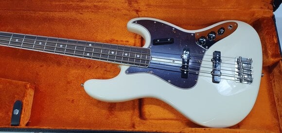 Baixo de 4 cordas Fender American Vintage II 1966 Jazz Bass RW Olympic White Baixo de 4 cordas (Danificado) - 3