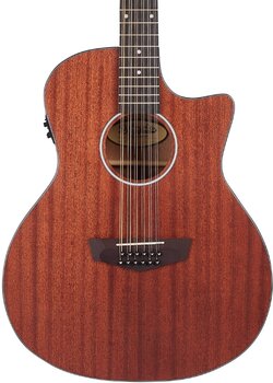 12-string Acoustic-electric Guitar D'Angelico Premier Fulton LS Natural Mahogany Satin 12-string Acoustic-electric Guitar - 4