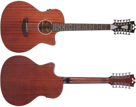 12-string Acoustic-electric Guitar D'Angelico Premier Fulton LS Natural Mahogany Satin 12-string Acoustic-electric Guitar - 6