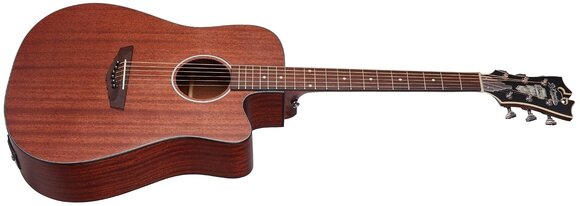 electro-acoustic guitar D'Angelico Premier Bowery LS Natural Mahogany Satin electro-acoustic guitar - 3