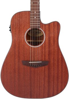 electro-acoustic guitar D'Angelico Premier Bowery LS Natural Mahogany Satin electro-acoustic guitar - 4