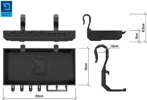 Article de pêche Delphin Rodpod ShelfPOD Black 20 cm - 7