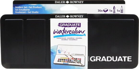 Nερομπογιά Daler Rowney Graduate Σετ ακουαρέλα χρώματα  Student Set 24 Colours With Brush - 5