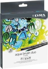 Huopakynä Lyra Double Tip Aqua Duo Mustepatruuna 24 pcs - 1