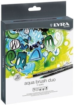 Pixur cu pâslă Lyra Double Tip Aqua Duo Refill cerneală 36 buc - 2